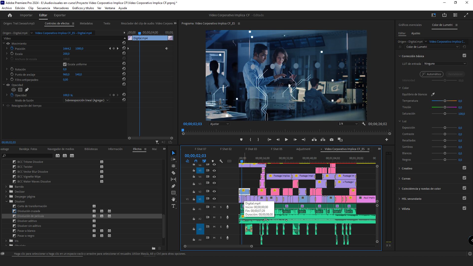 Edición y postproducción de vídeo