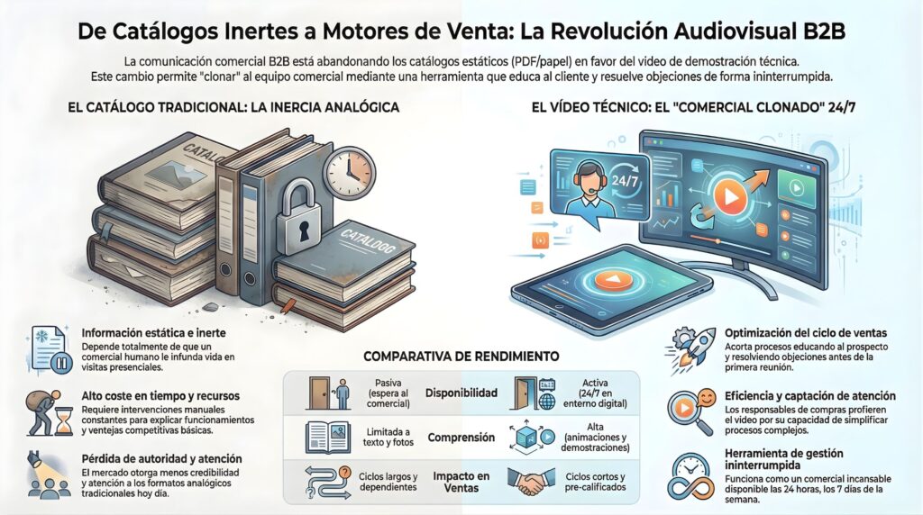 Infografía El vídeo como herramienta inagotable de ventas B2B